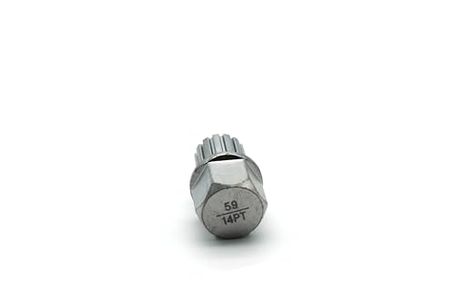 TEMO 59/14Pt Anti-Theft Wheel Lock Lug Nut Removal Socket Key for Vw Audi - size: 59/14PT
