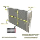 JSD 2 Row Double Pass Universal Aluminum Racing Radiator 31" x19" x3" Compatible with Ford Mopar