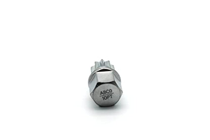 TEMO Abc0/10Pt Anti-Theft Wheel Lock Lug Nut Removal Socket Key for Vw Audi - size: ABC0/10PT