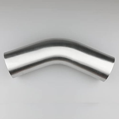 76mm (3") OD 45 Degree Elbow 3 Inch Aluminum Intercooler Pipe Air Intake Tube, 1.3D Radius, Brushed Finish - color: 45 Degree, size: OD 3" (76mm)
