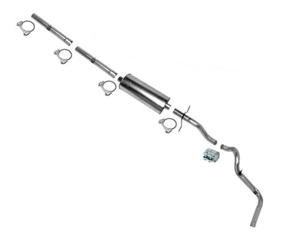 Extension Pipes Muffler Tail Pipe Assembly Exhaust System Replacement Parts For 1998 1999 2000 2001 Ford F150 4.2L 4.6L 5.4L 120 & 139 Inch W/B