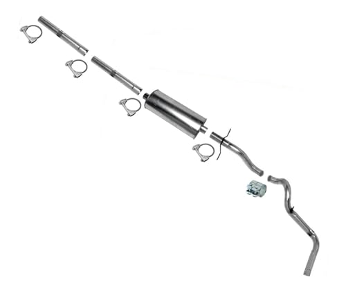 Extension Pipes Muffler Tail Pipe Assembly Exhaust System Replacement Parts For 1998 1999 2000 2001 Ford F150 4.2L 4.6L 5.4L 120 & 139 Inch W/B