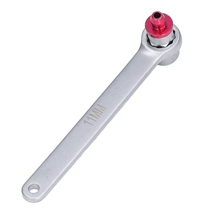 AMONIDA 11mm Brake Fluid Clutch Bleeder Wrench Steel Brake System Bleeding Tool 12 Point Wrench for Car Truck Motorcycle Vehicle Brake Fluid Oil Emptying Tool
