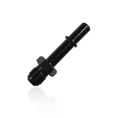 DXNQ Fuel Line Fitting, 6AN Male to 3/8" SAE Quick Disconnect Male Push On EFI Fuel Hose Line Fitting Adapter, Straight Aluminum Sealed EFI Push Lock Adaptor for Fuel Rail Hose (AN6-3/8) - color: AN6-3/8