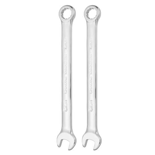 HARFINGTON 2pcs Combination Wrench 8mm Metric 12-Point Box and Open End - size: 8mm