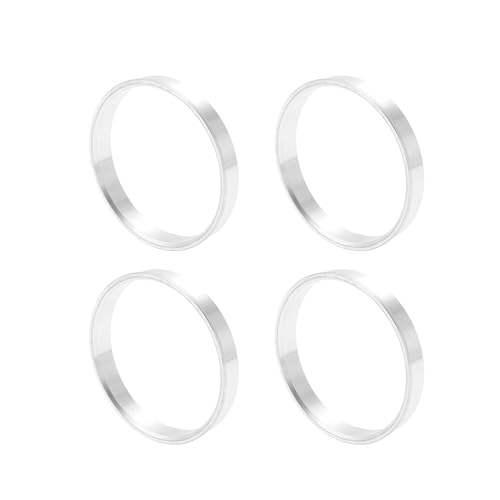 Car Wheel Hub Centric Rings OD 68.1mm to ID 64.1mm Wheels Center Shaft Shock Absorbing Hubrings Aluminum Alloy Silver Tone Durable - size: OD 68.1mm to ID 64.1mm