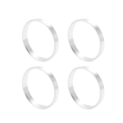 Car Wheel Hub Centric Rings OD 68.1mm to ID 64.1mm Wheels Center Shaft Shock Absorbing Hubrings Aluminum Alloy Silver Tone Durable - size: OD 68.1mm to ID 64.1mm