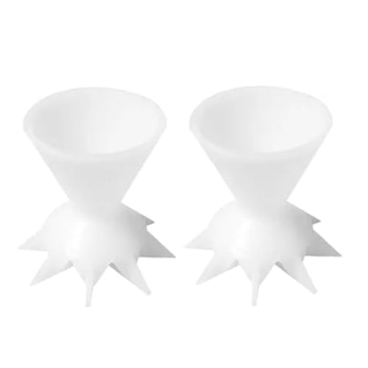 2Pcs White Paint Strainer - Paint Pouring Cup, Split Cup for Paint Pouring Supplies Tools, Paint Pouring Supplies Cups Paint Pouring Strainers, Aint Strainers for Paint, Flower Pour Cups Paint Cups