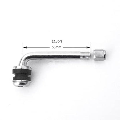 Griplow 90 Degree Valve stem Size 2.36'' (60mm) for JDM, Euro, US 1 2 3 Multi-Piece Wheels Rim Cap tire (gw60)
