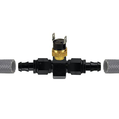 Transmission Oil Cooler Radiator Dual Electric Fan In-Line Coolant Hose Thermostat Switch Wiring Kit Car Truck (180'F On - 165'F Off, 10AN) - color: 180'F On - 165'F Off, size: 10AN