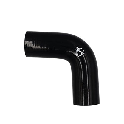 2 Inch / 51mm 90 Degree Silicone Elbow Hose – Extended Leg Design, True 102mm Length, 5.5mm Thickness – High Temp 4-Ply Black Coupler for Turbo, Intake, Radiator Pipe - size: 2 Inch / 51mm