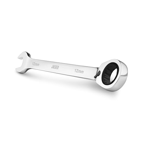 Jaeger 12 mm Reversible Ratchet Wrench, 15° Offset, 12-Pt, Metric - size: 12 MM Reversible, style: Individual Reversible Ratcheting Wrench
