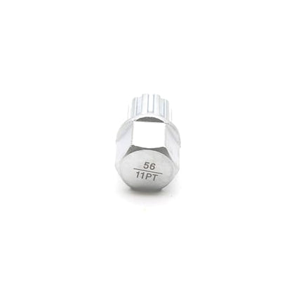 TEMO 56/11Pt Anti-Theft Wheel Lock Lug Nut Removal Socket Key for Vw Audi - size: 56/11PT