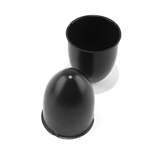 2Pcs 3.27" OD 4.53" H Pointed Top Trailer Wheel Center Caps for Rim - color: Matt Black, size: 3.27" OD 4.53" H