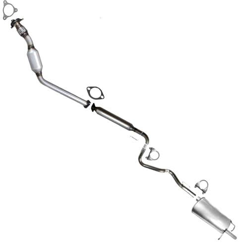 Exhaust Catalytic Resonator and Muffler System Kit Compatible with Chevy HHR 2006-2007 2.4L | EPA-Approved | Stainless Steel | Northeastern Exhaust | Includes Clamps and Gaskets