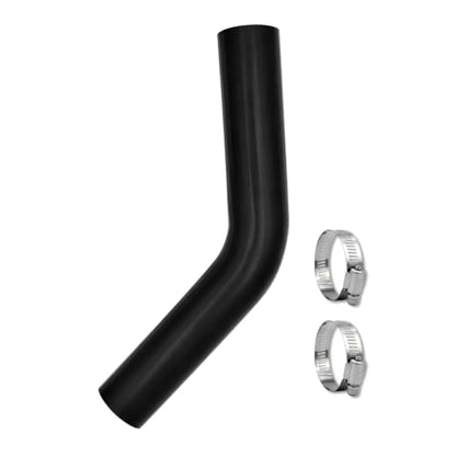 1.5 "Silicone Coolant Air Hose 12" Length with 2 Clamps – Turbo Intake Radiator Coupler Hose (45 Degree, 1 1/2" ID) - color: 45 Degree black, size: 1 1/2" ID