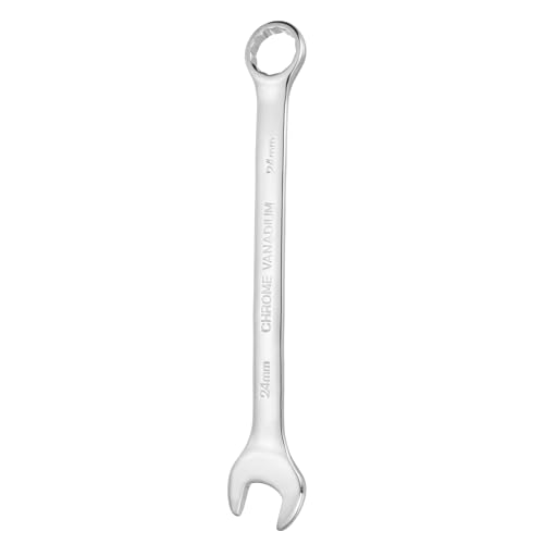 HARFINGTON Combination Wrench 24mm Metric 12-Point Box and Open End - size: 24mm