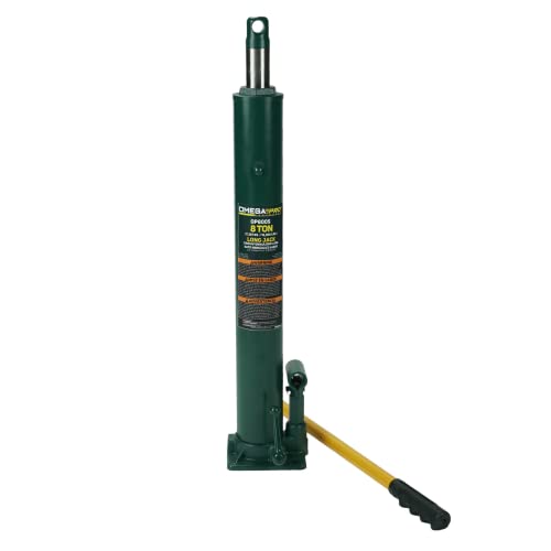 Omega Pro Hydraulic Long Ram Jack - 8 Ton Capacity with Flat Base for Auto Garage Shop,OP800S