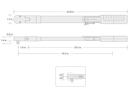 TEKTON 1/2 Inch Drive 72-Tooth Split Beam Torque Wrench (40-250 ft.-lb.) TRQ62203 - size: 1/2 Inch Drive (40-250 ft.-lb.)