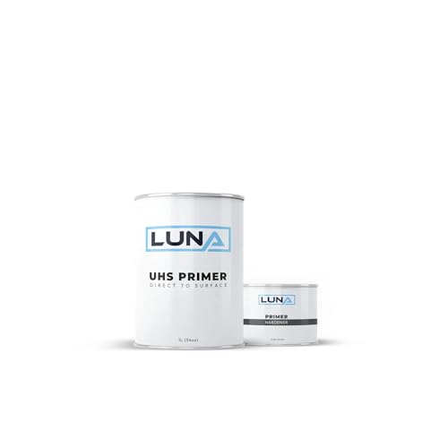 DipYourCar Luna UHS Direct to Surface Primer/Sealer 1.25L Kit - High-Build Automotive Primer & Sealer, Ultra High Solids, Fast Drying, Easy Sanding, Excellent Adhesion for Car Paint, Body Repair & Metal Surfaces - color: Grey