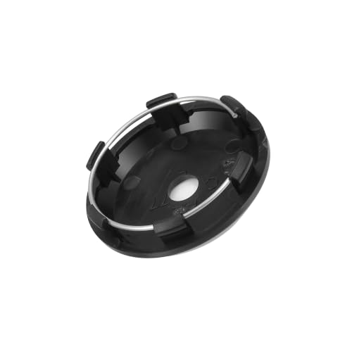ACROPIX 4pcs OD 70mm/2.76" Black Gloss Blue Car Wheel Center Hub Caps