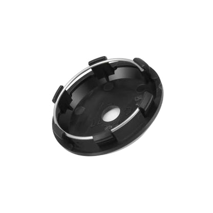 ACROPIX 4pcs OD 70mm/2.76" Black Gloss Blue Car Wheel Center Hub Caps