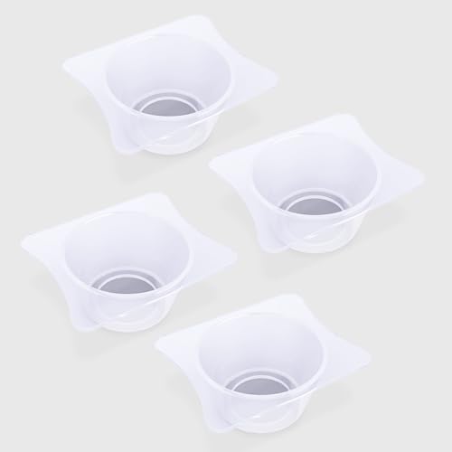 4PCS Airbrush Paint Cup Strainers - Durable PP Filter Screens for Crafts & Painting, 1.30" x 0.98" with 0.83" Holes, White