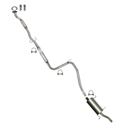 Exhaust Resonator Pipe & Muffler System Kit Compatible with Mercury Tracer 1997-1999 2.0L | Stainless Steel | Northeastern Exhaust | Includes Gasket, Clamps and Bolt Kit | Direct-Fit Replacement