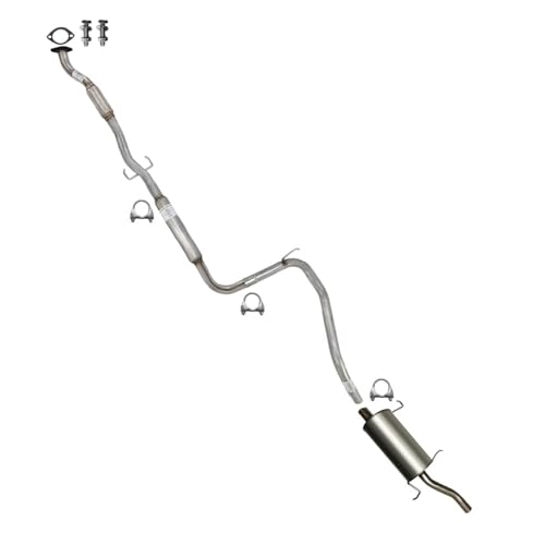 Exhaust Resonator Pipe & Muffler System Kit Compatible with Mercury Tracer 1997-1999 2.0L | Stainless Steel | Northeastern Exhaust | Includes Gasket, Clamps and Bolt Kit | Direct-Fit Replacement