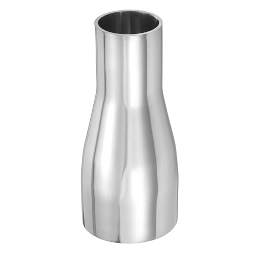 PATIKIL Concentric Reducer Pipe Fitting, 2-1/4"(57mm) to 1-1/2"(38mm) OD 304 Stainless Steel Butt Weld Tube Long Reducer Exhaust Pipe for Food Beverage HVAC Plumbing, Silver - size: 2-1/4" to 1-1/2" OD