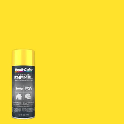 Dupli-Color Multi-Purpose Enamel, Gloss, Chrome Yellow, 12 oz - color: Chrome Yellow, size: 1 Count (Pack of 1)