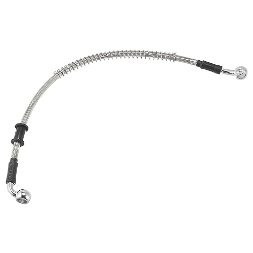 Motoforti Universal 40cm 15.75" Motorcycle Brake Clutch Oil Hose Line Pipe Hydraulic Reinforced Stainless Steel Braided Silver Tone - color: Silver Tone, size: 16 Inch