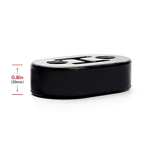 Exhaust Hanger 2 Packs, Hole Diameter 12mm (0.47inch) Universal Exhaust Insulator Muffler Hanger, Muffler Bracket Mount, High Density Rubber - color: 2 PCS, size: 2 Holes
