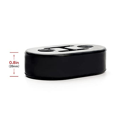 Exhaust Hanger 2 Packs, Hole Diameter 12mm (0.47inch) Universal Exhaust Insulator Muffler Hanger, Muffler Bracket Mount, High Density Rubber - color: 2 PCS, size: 2 Holes