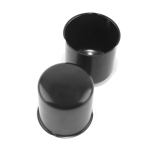 2Pcs 3.27" OD 3.56" H Domed Style Trailer Wheel Center Caps for Rim - color: Matt Black, size: 3.27" OD 3.56" H