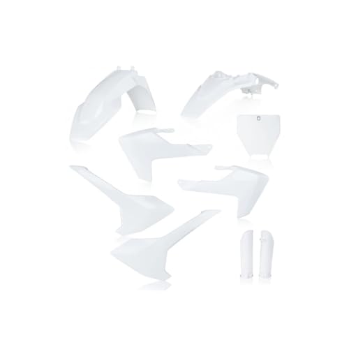 Acerbis Full Plastic Kit – Compatible with Husqvarna TC65 (17-23) – White - color: White