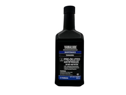 CYCLEMAX Four Pack Compatible with Yamaha Yamalube Pre-Diluted Anti-Freeze ACC-YAMAC-BL-32 Contains Four Quarts and a Funnel