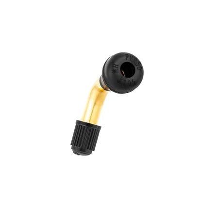 2-Pcs PVR50 Valve Stem Bent 90 Degree Angled, Brass Stem, Snap-in Rubber Base, Compatible with Most Tubeless Tire Rim, Motorcycle Scooter ATV (Applicable Diameter 8.8mm)