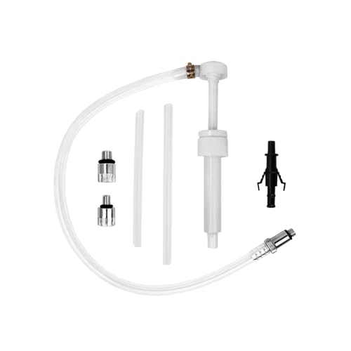 Fluid Pump for Standard Quart Bottles, Car Accessories Differential Fluid Pump,Car Lower Unit Gear Oil Pumps, Differential Fluid Pump - 3/8 inch Swivel, 8mm & 10mm Adapter (White-2) - color: White-2