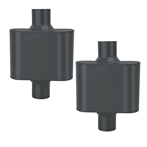 Pair of Single Chamber Performance Race Chambered Muffler 2.25" Center/Center Universal Muffler - size: 2.25 Inch