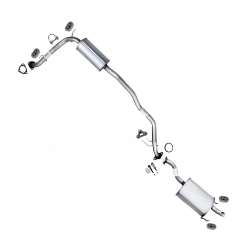 Exhaust Resonator Muffler Kit for 2007-2008 Honda Fit 1.5L - color: Resonator Muffler Kit