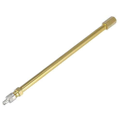 X AUTOHAUX 2pcs 180mm/7.09" Long Brass Auto Tire Valve Extension Adaptor Air Tyre Stem Extender Inflation Stright Bore for Car Truck Motorcycle Bike Scooter - size: 180mm