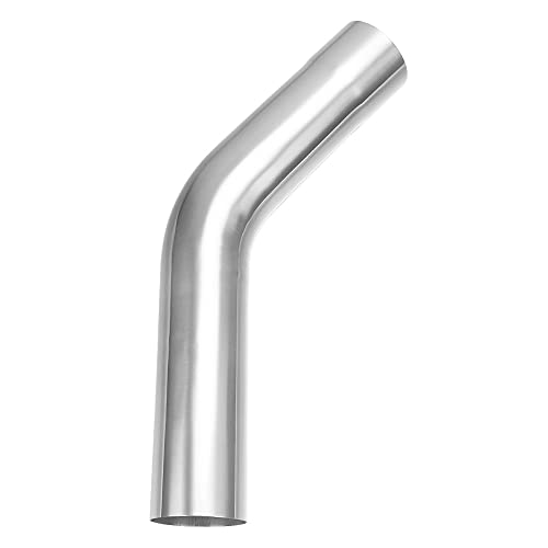 A-KARCK Exhaust 45 Degree Tube 2.5" OD, 304 Stainless Steel Exhaust Pipe Mandrel Bend, Custom Your Own Exhaust System - size: 2.5", style: 45 Degree