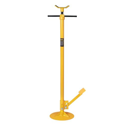 YELLOW JACKET Underhoist Support Stand 3/4 Ton Capacity with Foot Pedal, Lifting from 52.8" to 76.5", 12 Inch Diameter Base, Bearing Mounted Spin Handle, Contoured Saddle, Supports Vehicle Components - size: 3/4 ton with Foot Pedal
