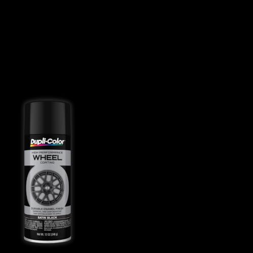 Dupli-Color Wheel Paint, Satin, Black, 12 oz - color: Black, size: 1 Count (Pack of 1)