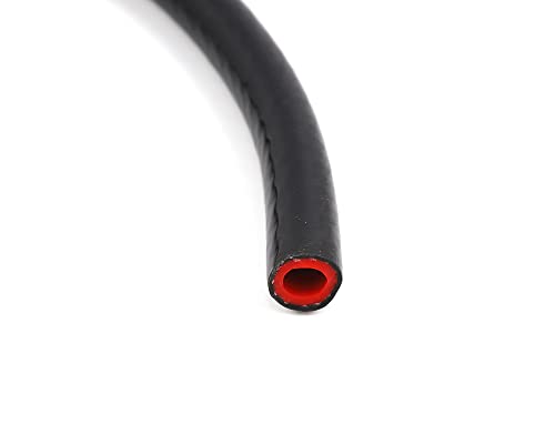 TenKe 5ft Universal High Temperature 1-Ply Reinforced 10mm 3/8" ID Heater Hose Silicone Vacuum Hose Tubing (5ft 10mm Black) - color: 5ft ( Black), size: 10mm