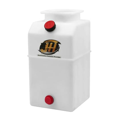 5 Quart Poly Power Unit Reservoir for Hydraulic Systems, Polyethylene Flat Bottom Utility Fluid Tank for Dump Trucks Trailers RVs Boats - size: 5 Quart