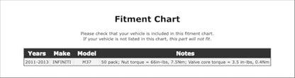 Tire Pressure Monitoring System (TPMS) Sensor Service Kit for Infiniti M37