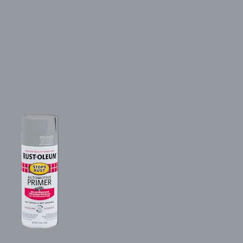 Rust-Oleum Stops Rust Automotive Primer Spray, Flat Light Gray - color: Flat Light Gray, size: 12 Ounce (Pack of 1)