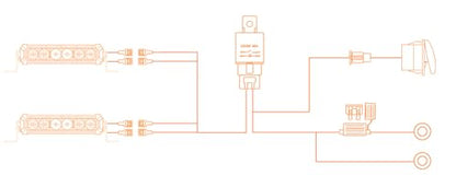 YCHOW-TECH Wiring Harness 2 Lead, 12V 40A Rock Switch Relay Fuse Nylon Wiring Harness Kit for LED Light Bars Fog Lights Work Lights Driving Lights Offroad LED Pods Wire Kit for Truck UTV ATV Boat
